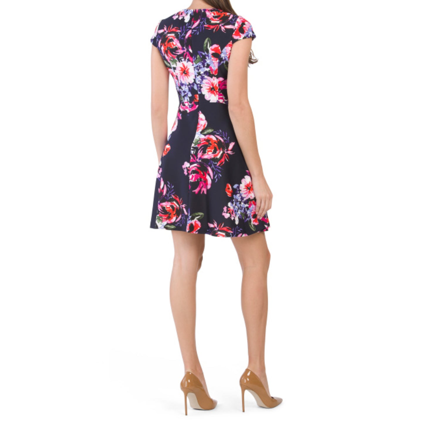 Vince Camuto Women's Floral Print Fit & Flare Mini Dress
