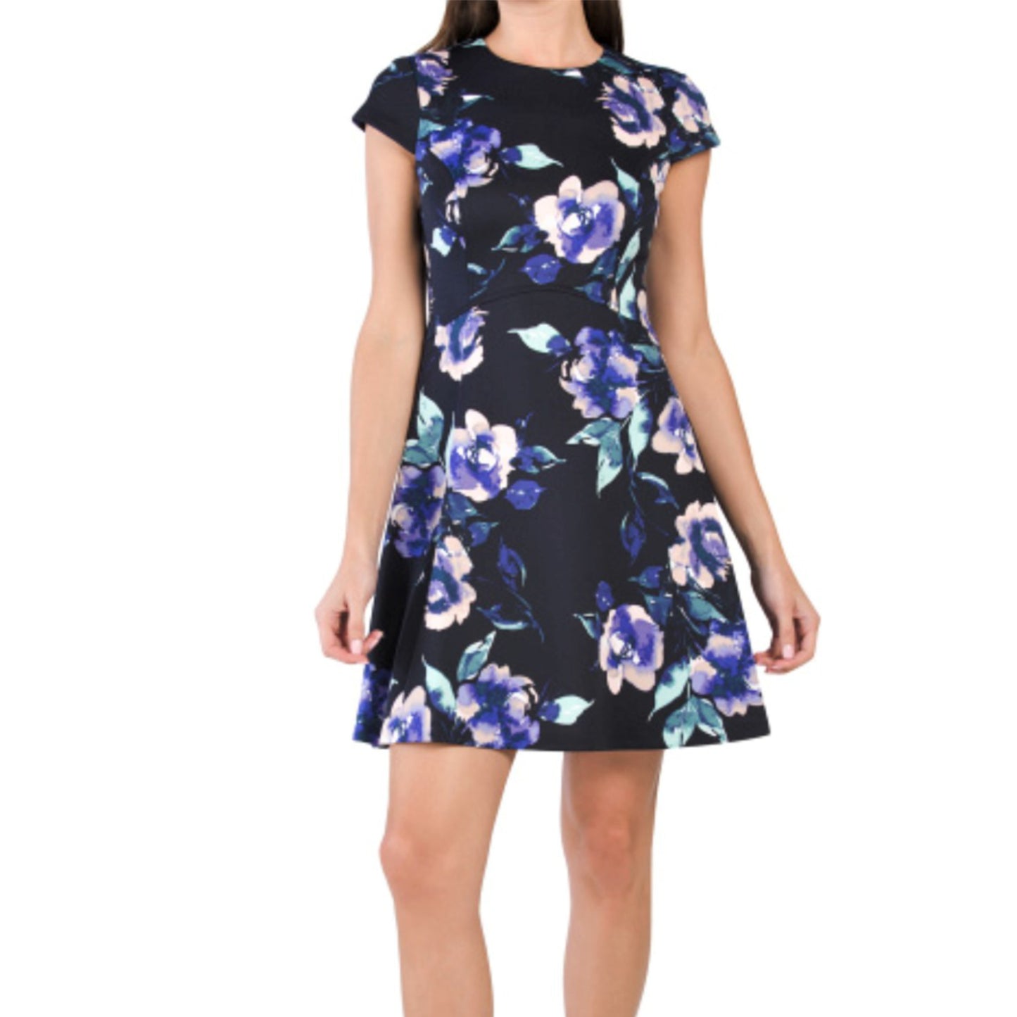 Vince Camuto Women's Floral Print Fit & Flare Mini Dress