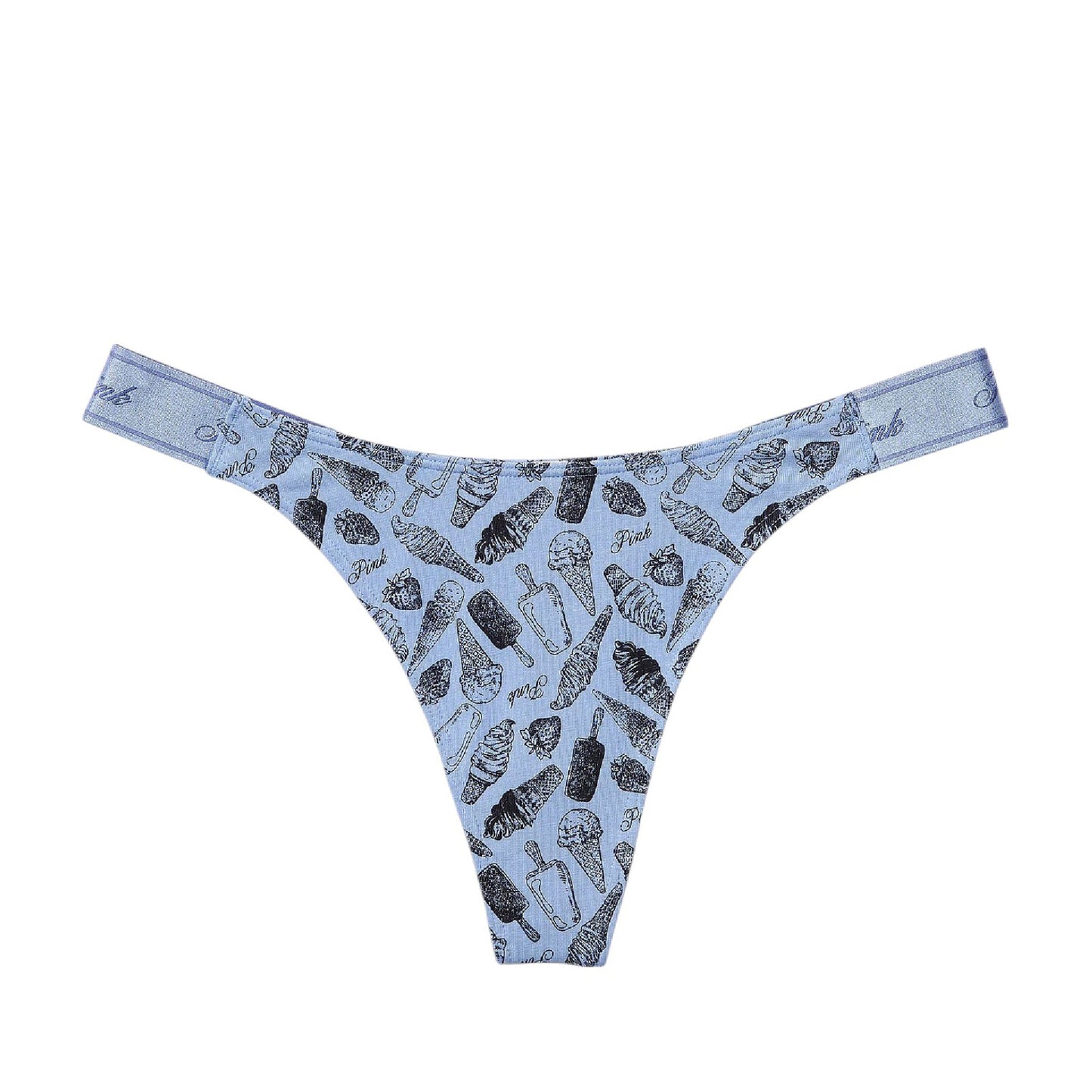 Victoria's Secret PINK Women's High-Leg Super Soft Cotton Thong Panties
