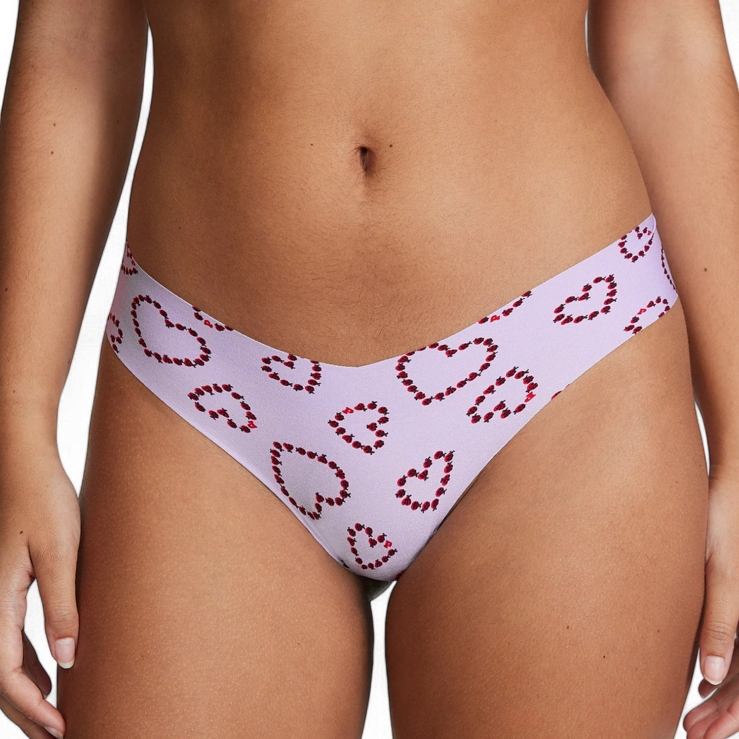 Victoria's Secret Women's No-Show Seamless Love Bug Heart Thong Panties