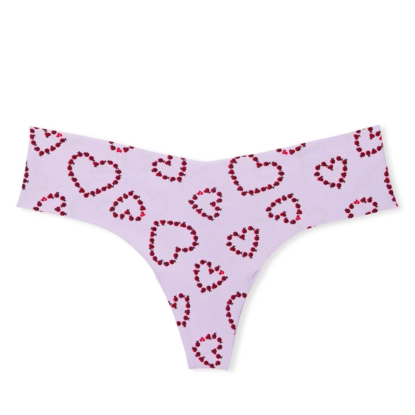 Victoria's Secret Women's No-Show Seamless Love Bug Heart Thong Panties