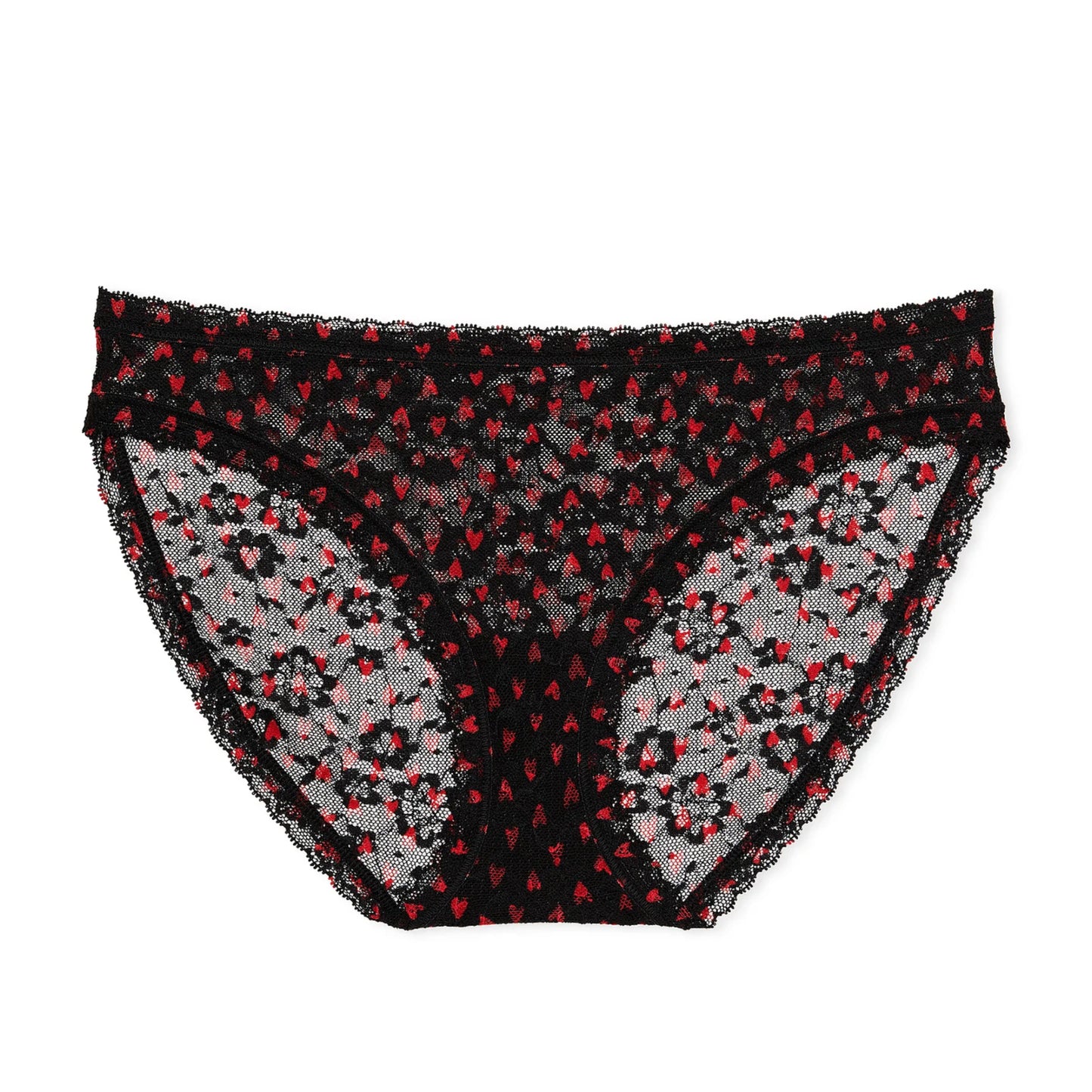 Victoria's Secret Women's The Lacie Lace Whimsy Hearts Bikini Panties