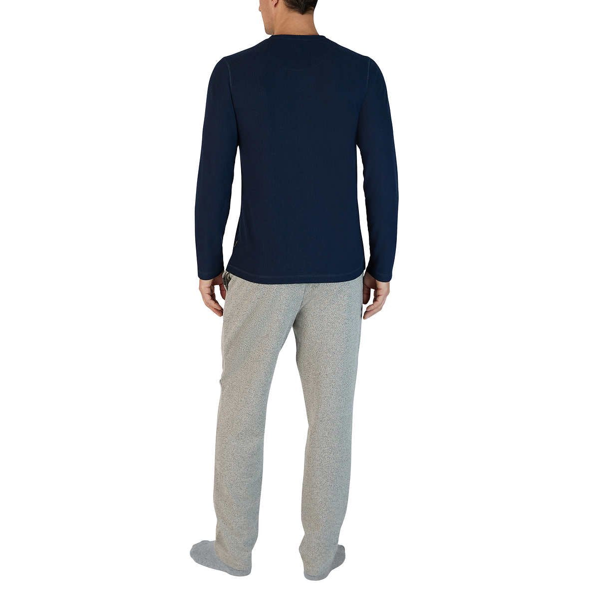 Eddie Bauer Men’s 2-Piece Super Soft Top & Bottom PJ Lounge Set Gray