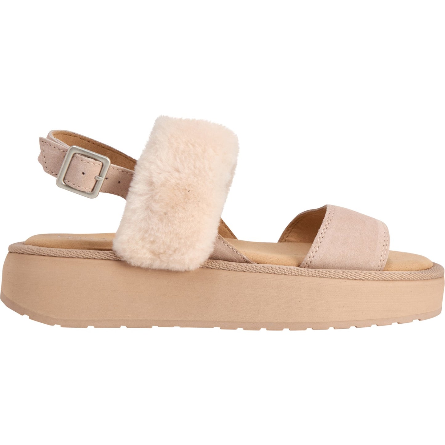 EMU Australia Women's Durack Genuine Sheepskin Suede Fur Platform Stinger Sandals