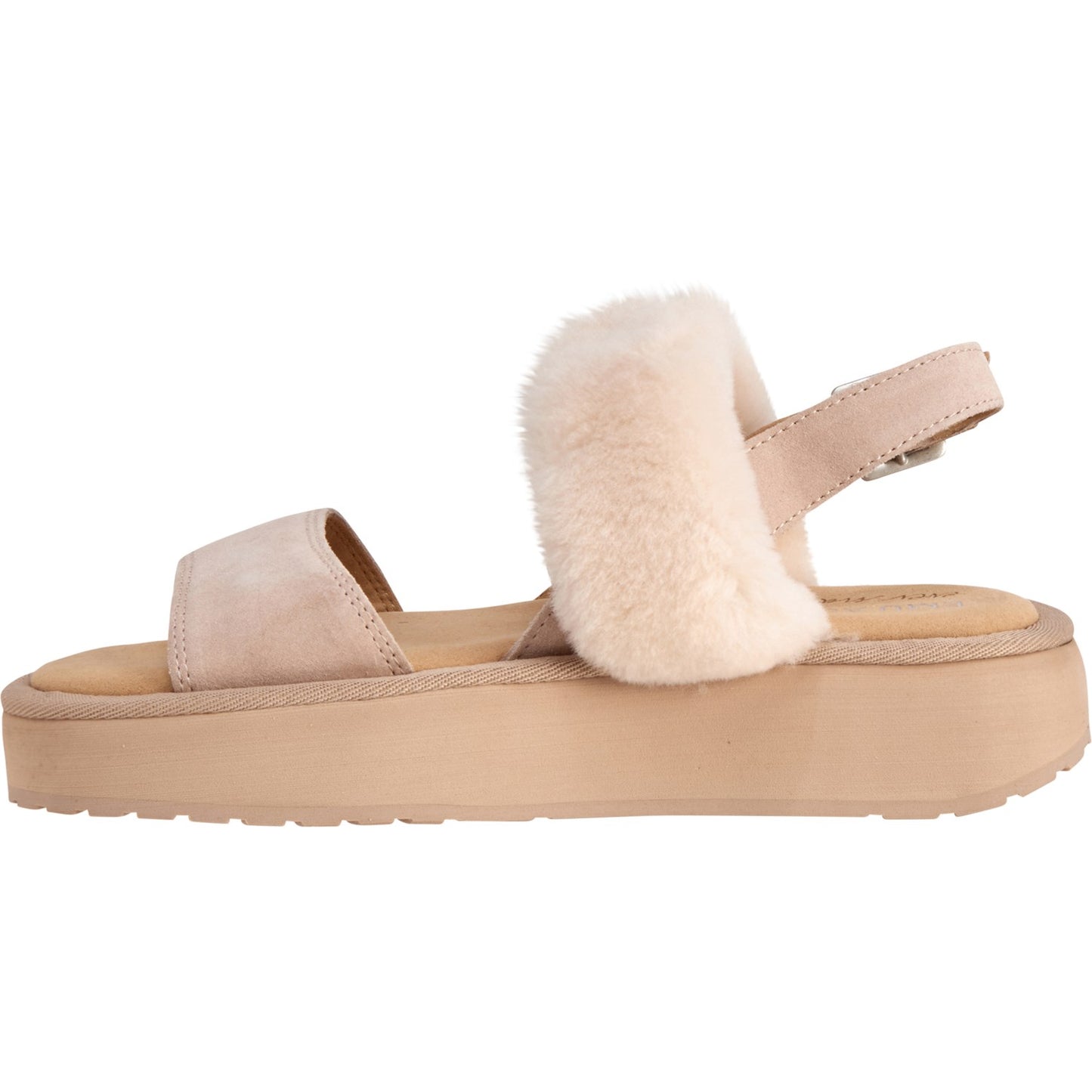 EMU Australia Women's Durack Genuine Sheepskin Suede Fur Platform Stinger Sandals