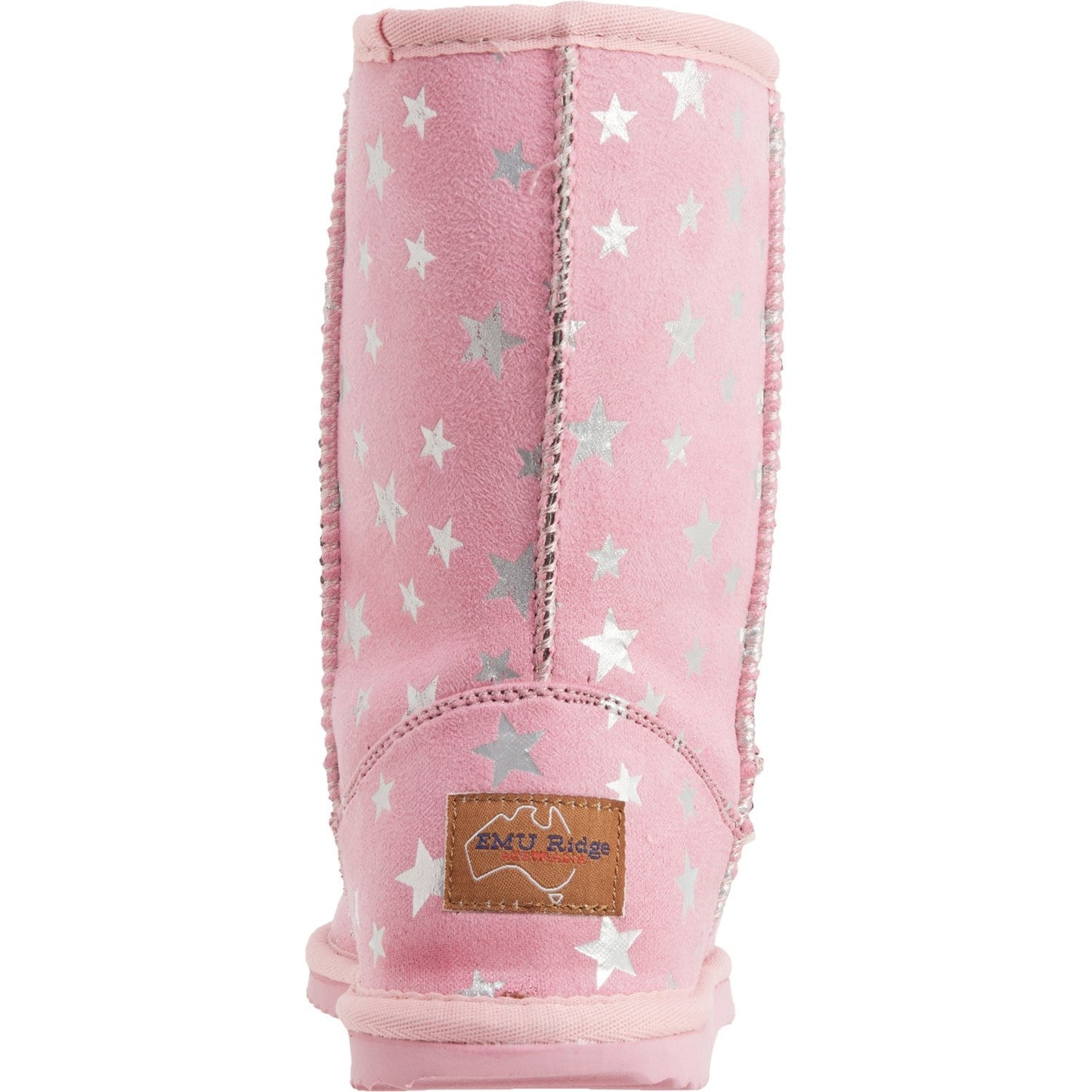 Emu Ridge Girls Stars Faux Suede with Plush Faux Fur Lining Metallic Stars Kirby Lo Winter Boots