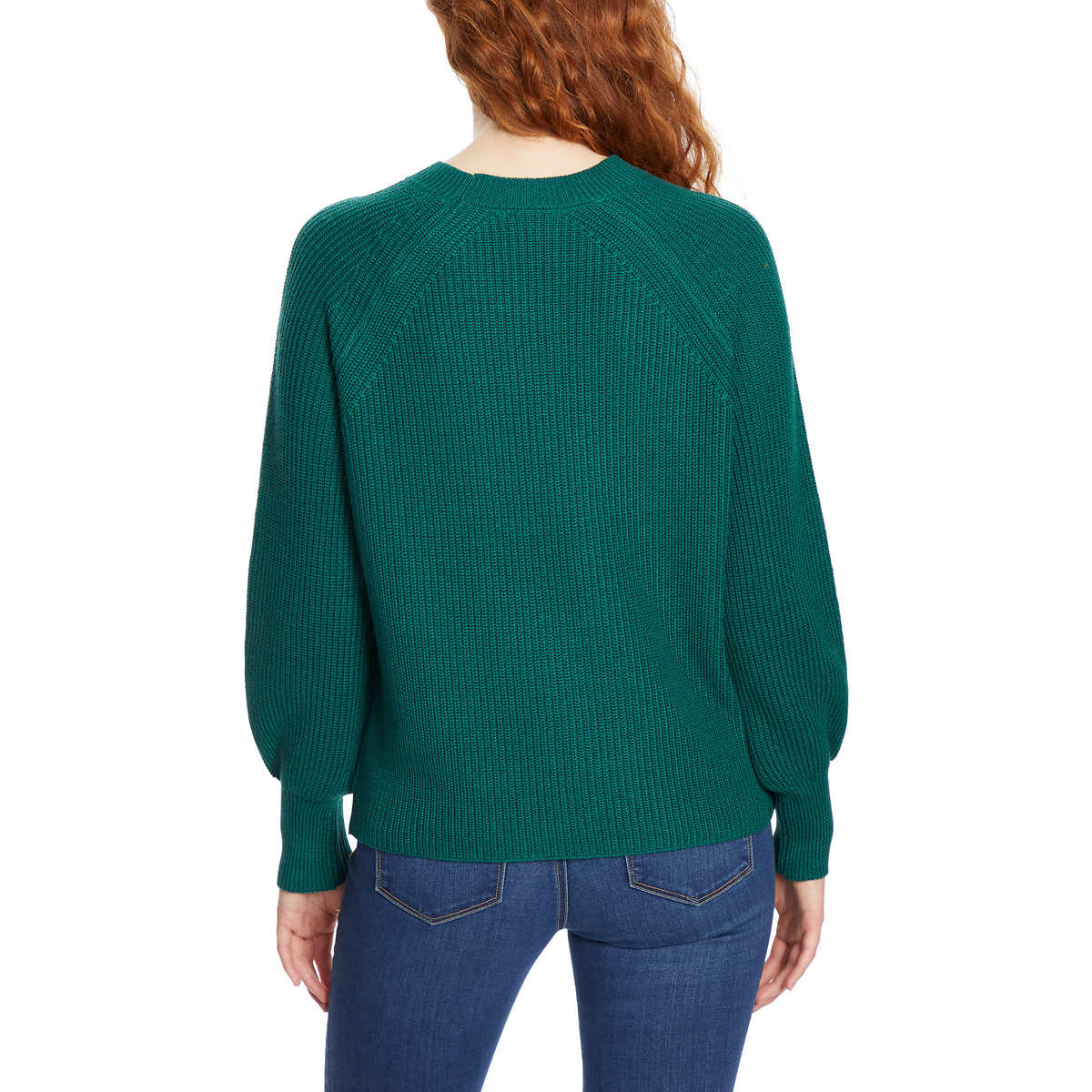 Jessica Simpson Women's Bell Sleeve Soft Rib Knit Top Relaxed Fit Sweater