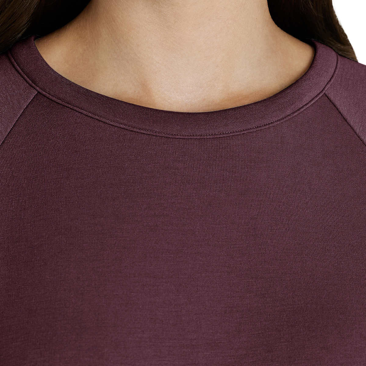 Eddie Bauer Women's Crewneck Sweatshirt Brushed Four Way Stretch Casual Active Top