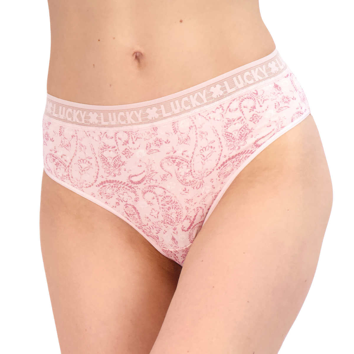 Lucky Brand Women's 5-Pack Underwear Ultra Soft High Cut Full Coverage Panties