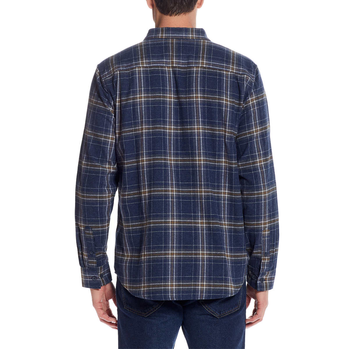 Weatherproof Vintage Men’s Cotton Blend Brushed Flannel Button Down Plaid Shirt