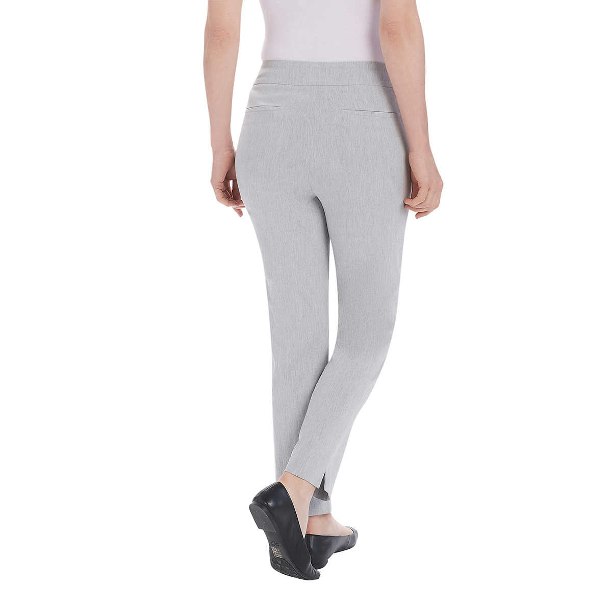 Hilary Radley Women's Plus Tummy Control Pull-On Ankle Pants