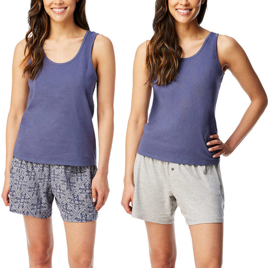 Lucky Brand Women's 3-piece Super Soft Lightweight Shorts and Tank Lounge Sleep Set