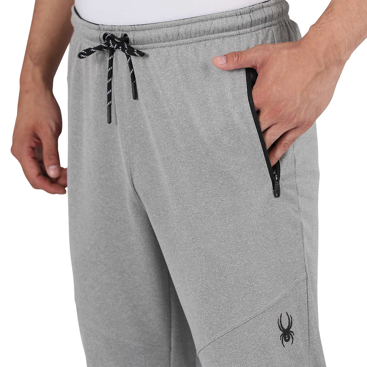 Spyder Active Men's Performance Drawstring Waistband Zip Pockets Active Pants Joggers