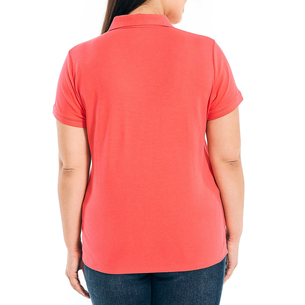 Nautica Women's Lightweight Cotton Short Sleeve Polo Shirt