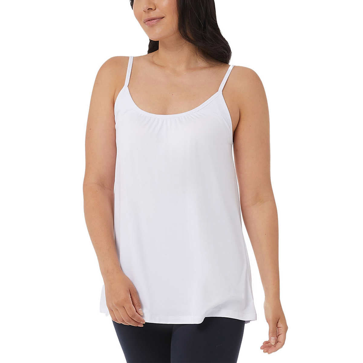 32 Degrees Women's 2-Pack Wire Free Built-in Bra Stretch Top Relaxed Fit Camisole