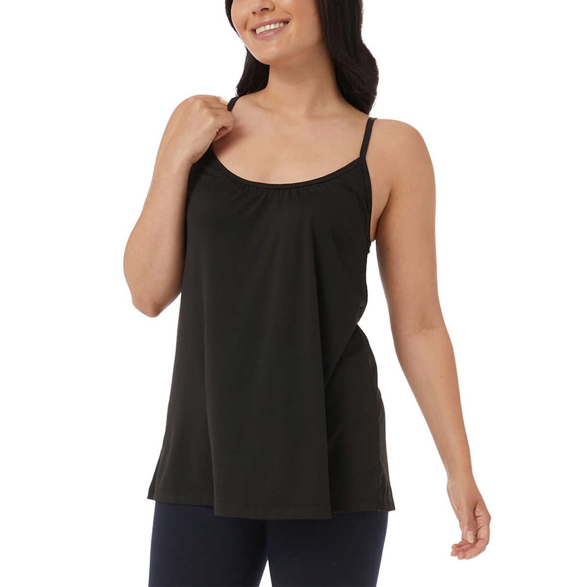 32 Degrees Women's 2-Pack Wire Free Built-in Bra Stretch Top Relaxed Fit Camisole