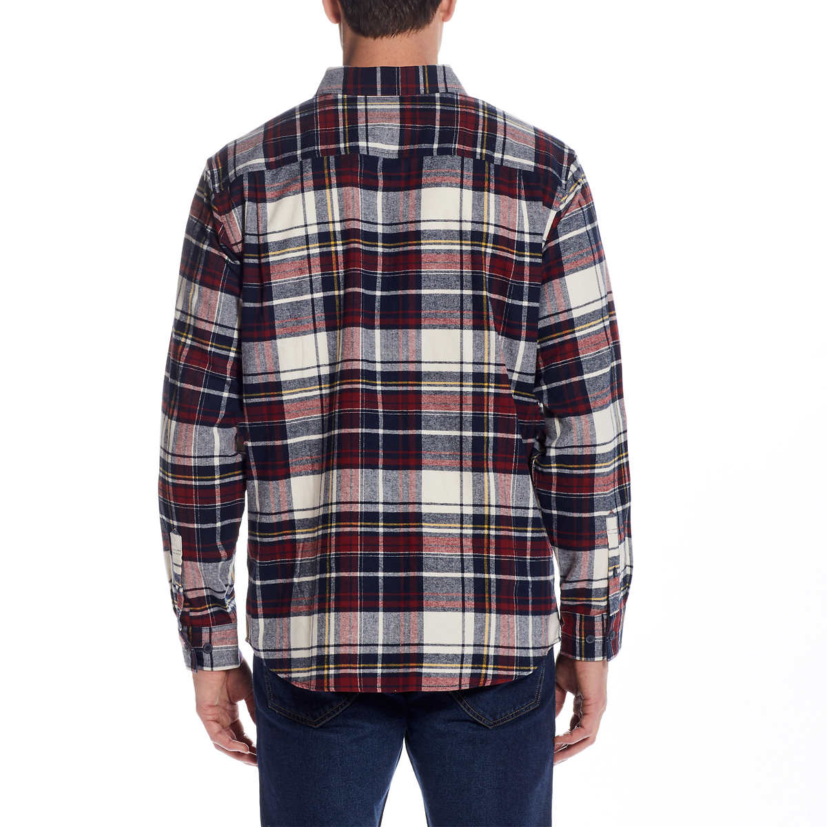 Weatherproof Vintage Men’s Cotton Blend Brushed Flannel Button Down Plaid Shirt