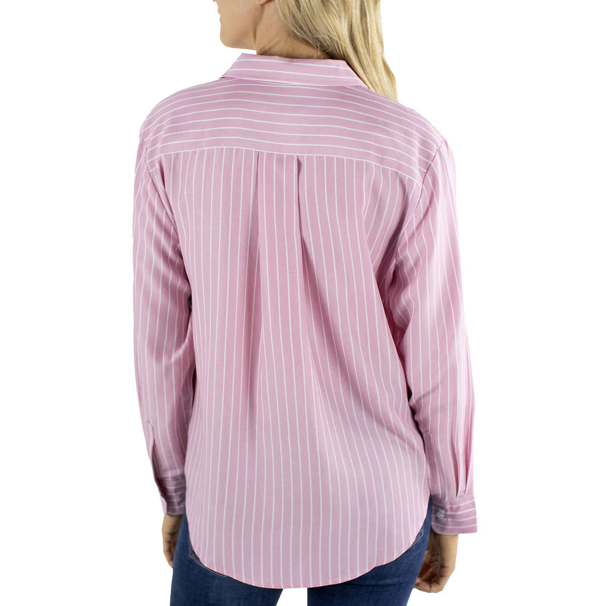 Jachs Girlfriend Women's Stripped Long Sleeve Blouse Button-Up Shirt