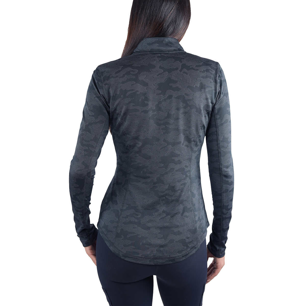 Spyder Women's Tech Soft Moisture Wicking Thumbholes Quarter Zip Active Top
