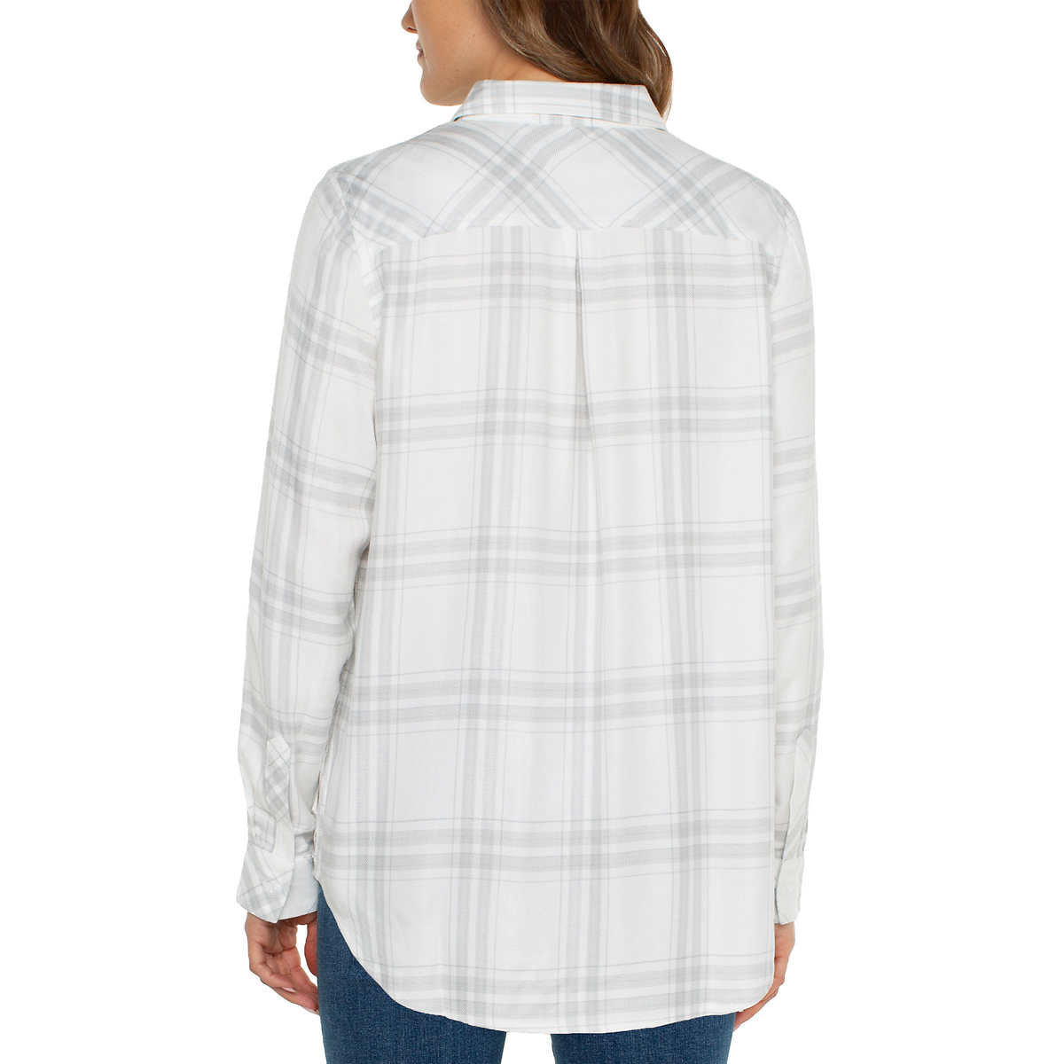 Well Worn Women's' Long Sleeve Classic Plaid Button-Up Shirt