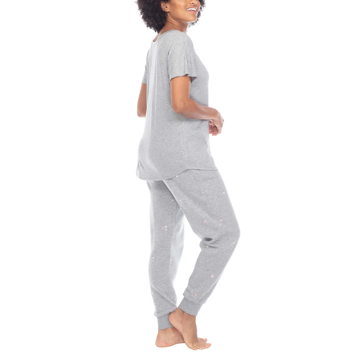 Honeydew Women's Plus 2-piece Pajama Cotton Blend Embroidered Top and Pants Lounge Set