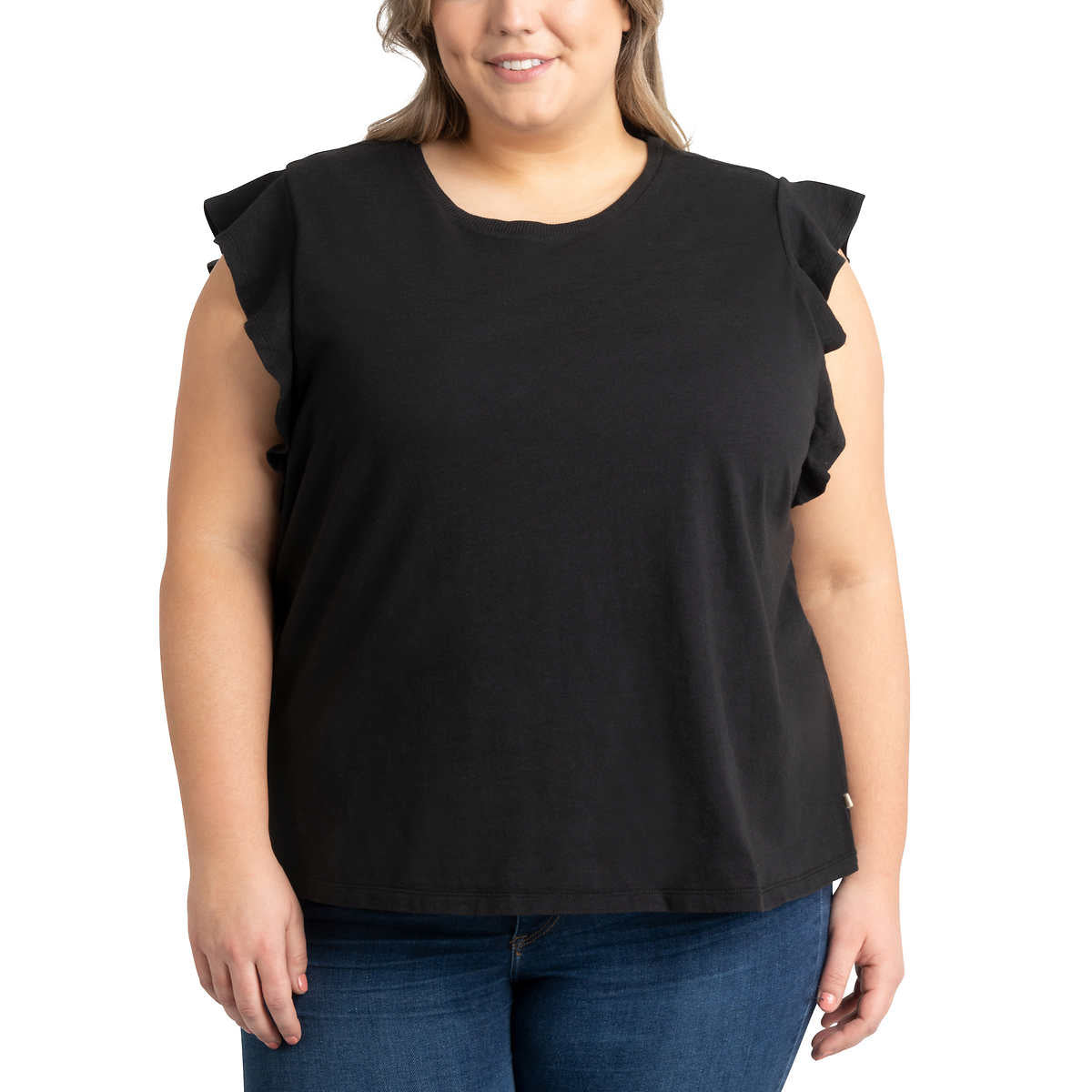 Ecothreads Women's 2-pack Flutter Sleeve Soft Organic Cotton Tee Top