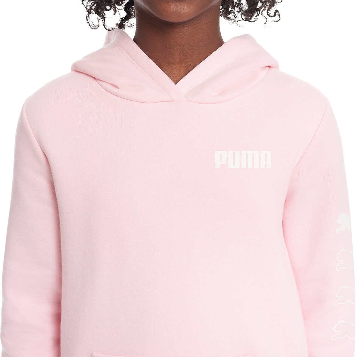 PUMA Big Girl's Youth Fleece Casual Sweatshirt Kangaroo Pocket Active Hoodie