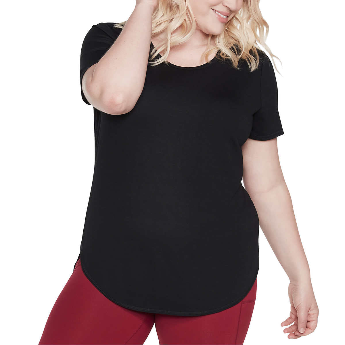 Skechers Women's 2-Pack Lightweight Tee Soft Active Casual Tunic T-Shirt