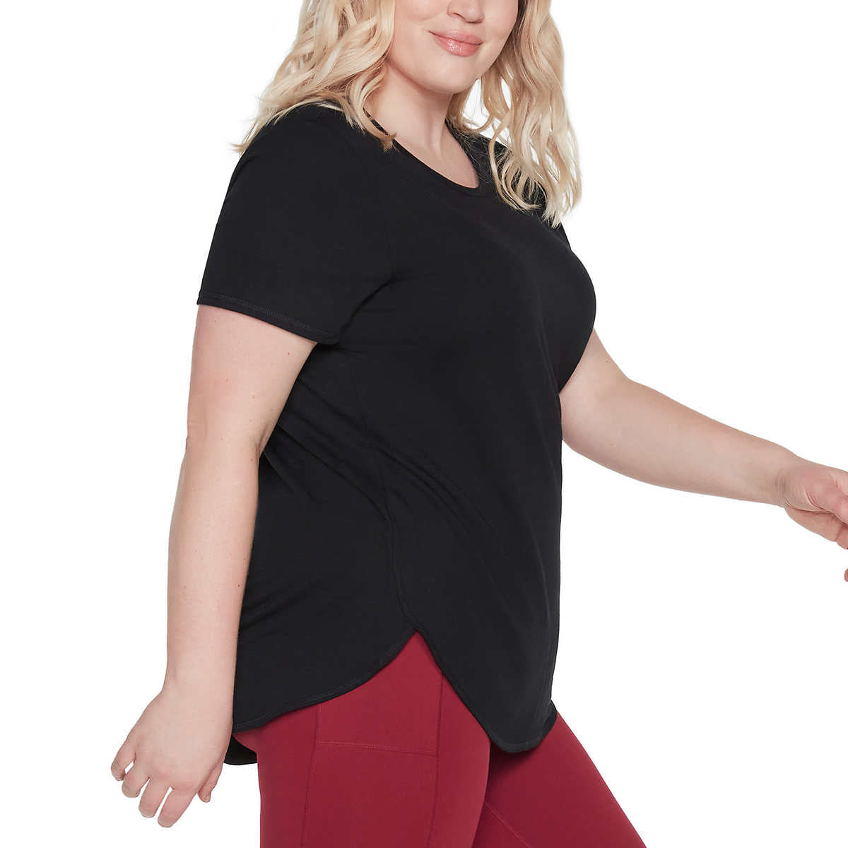 Skechers Women's 2-Pack Lightweight Tee Soft Active Casual Tunic T-Shirt