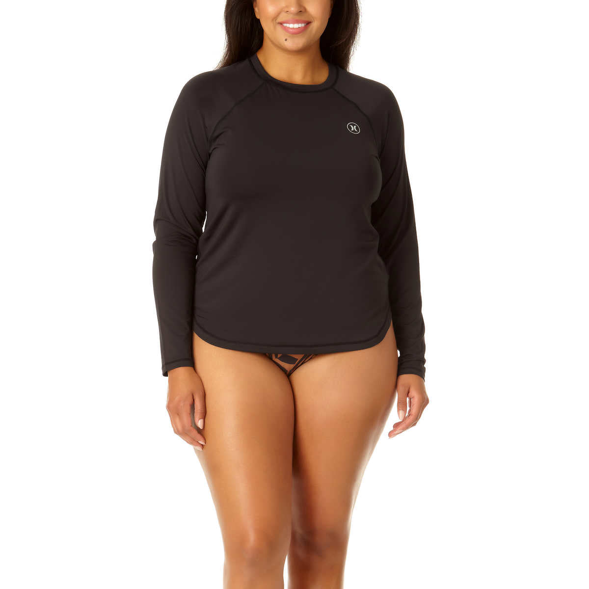 Hurley Women's Long Sleeve UPF 50+ 4-Way Stretch Swim Top Rashguard