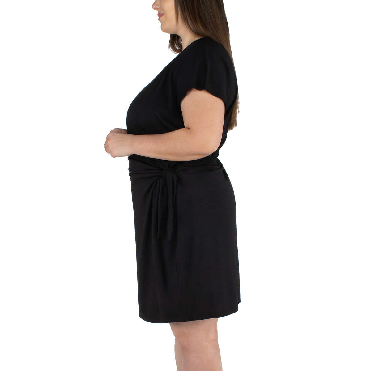 Nicole Miller Women's Plus Twist Knot Mini Dress