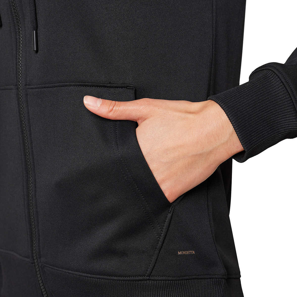 Mondetta Women's Performance Kangaroo Pocket Moisture Wicking Full Zip Hoodie