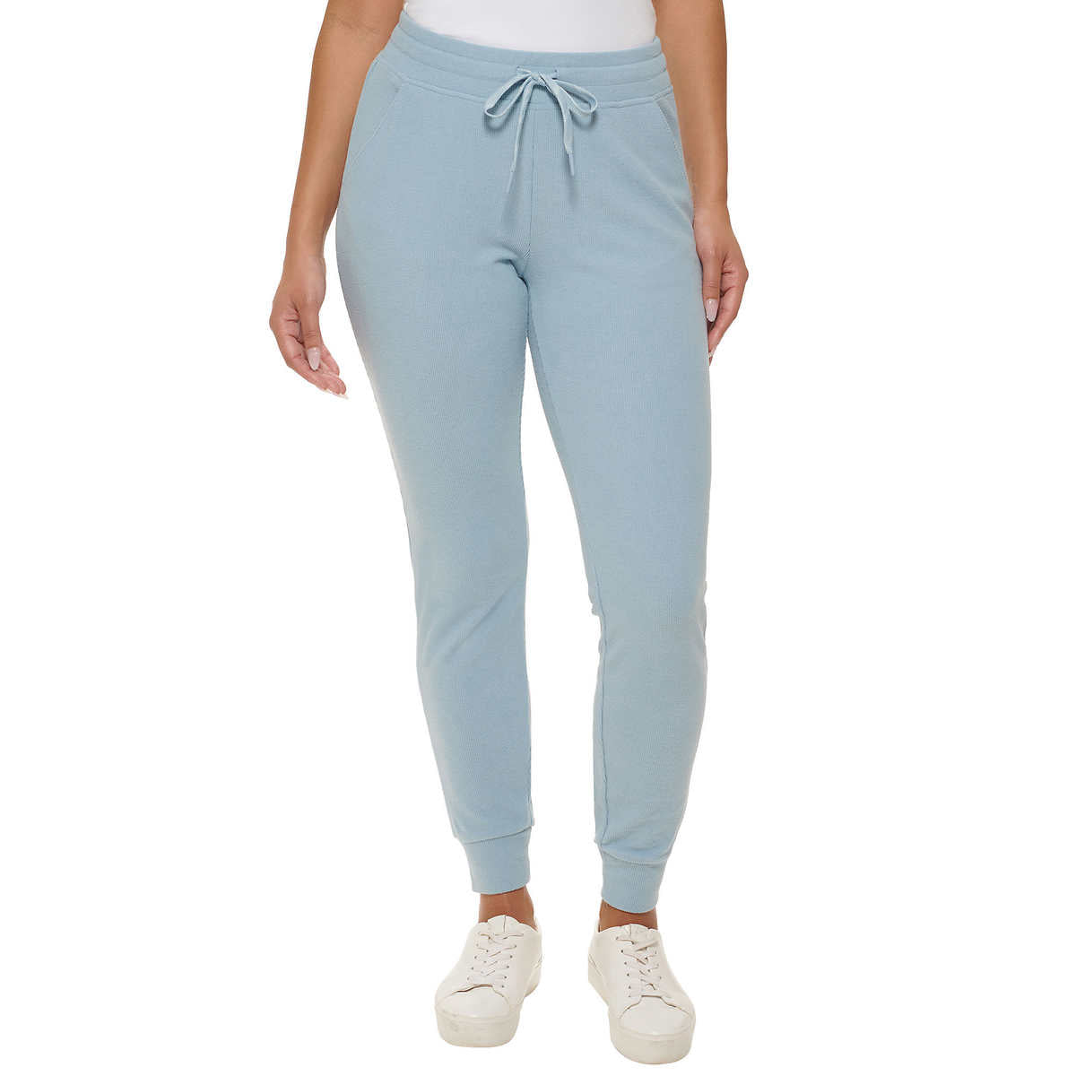 Marc NY by Andrew Marc Women's Adjustable Drawstring Soft Ribbed Active Pants Joggers