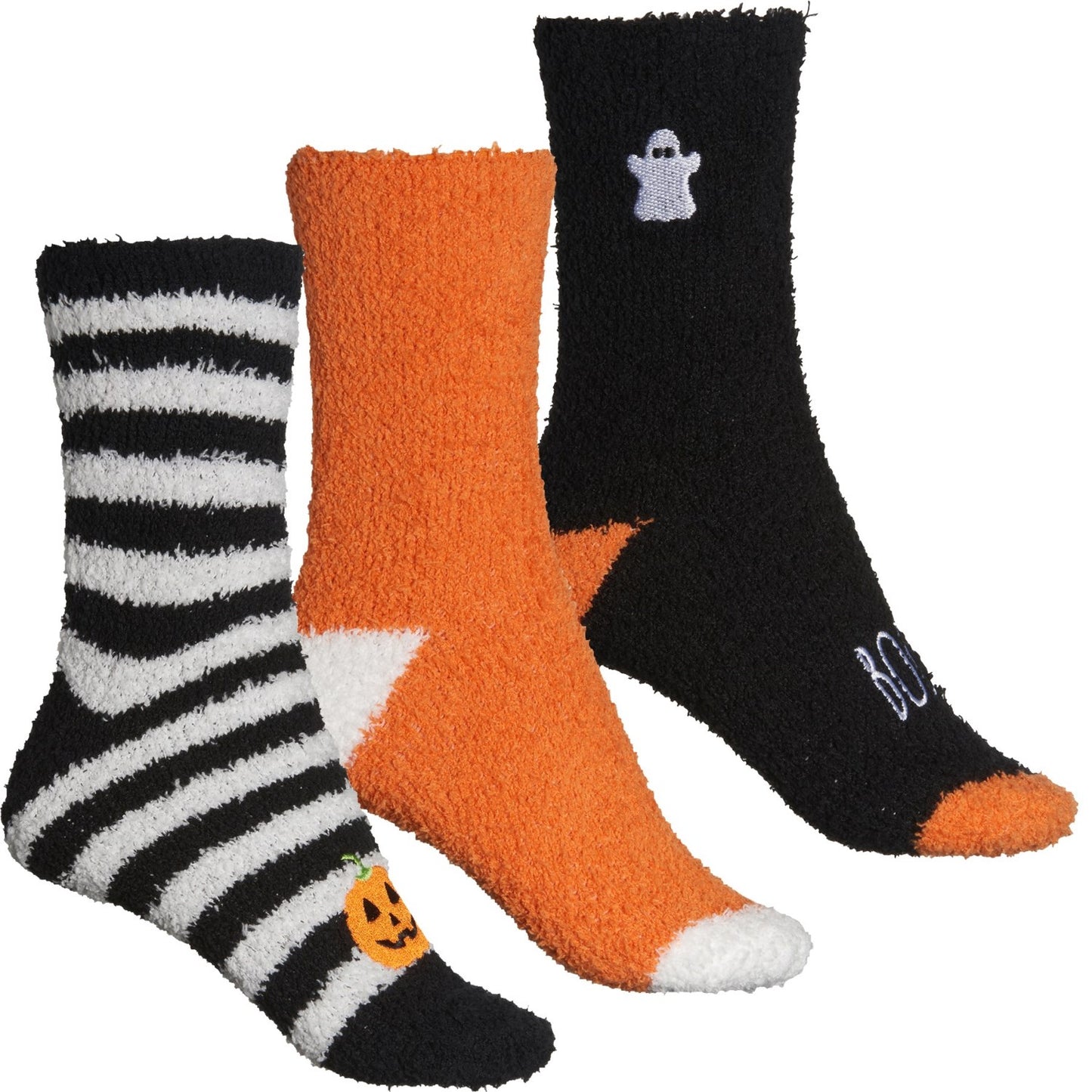 Rae Dunn Women's 3-Pack Soft Plush Halloween Candy Witch Cozy Crew Socks