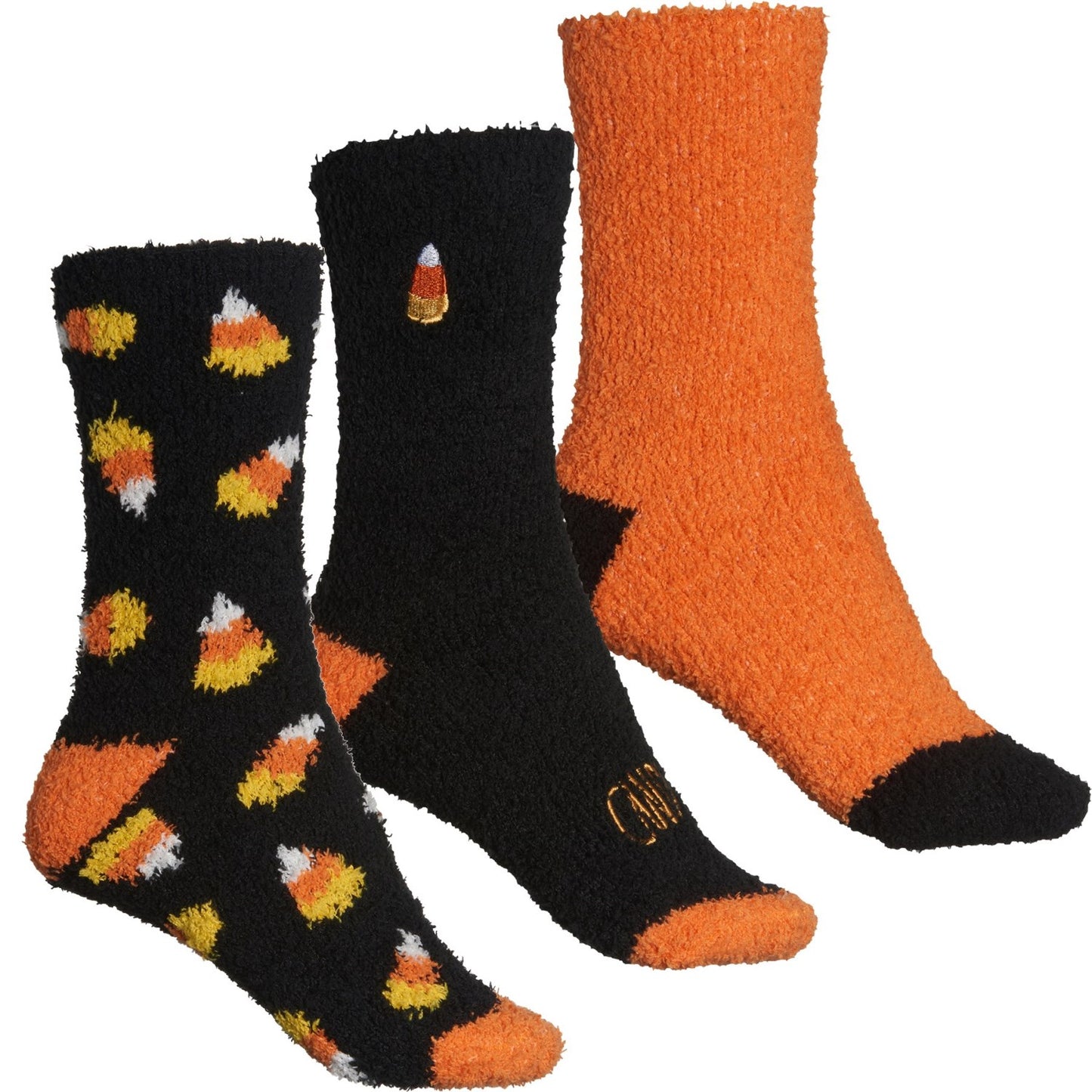 Rae Dunn Women's 3-Pack Soft Plush Halloween Candy Witch Cozy Crew Socks
