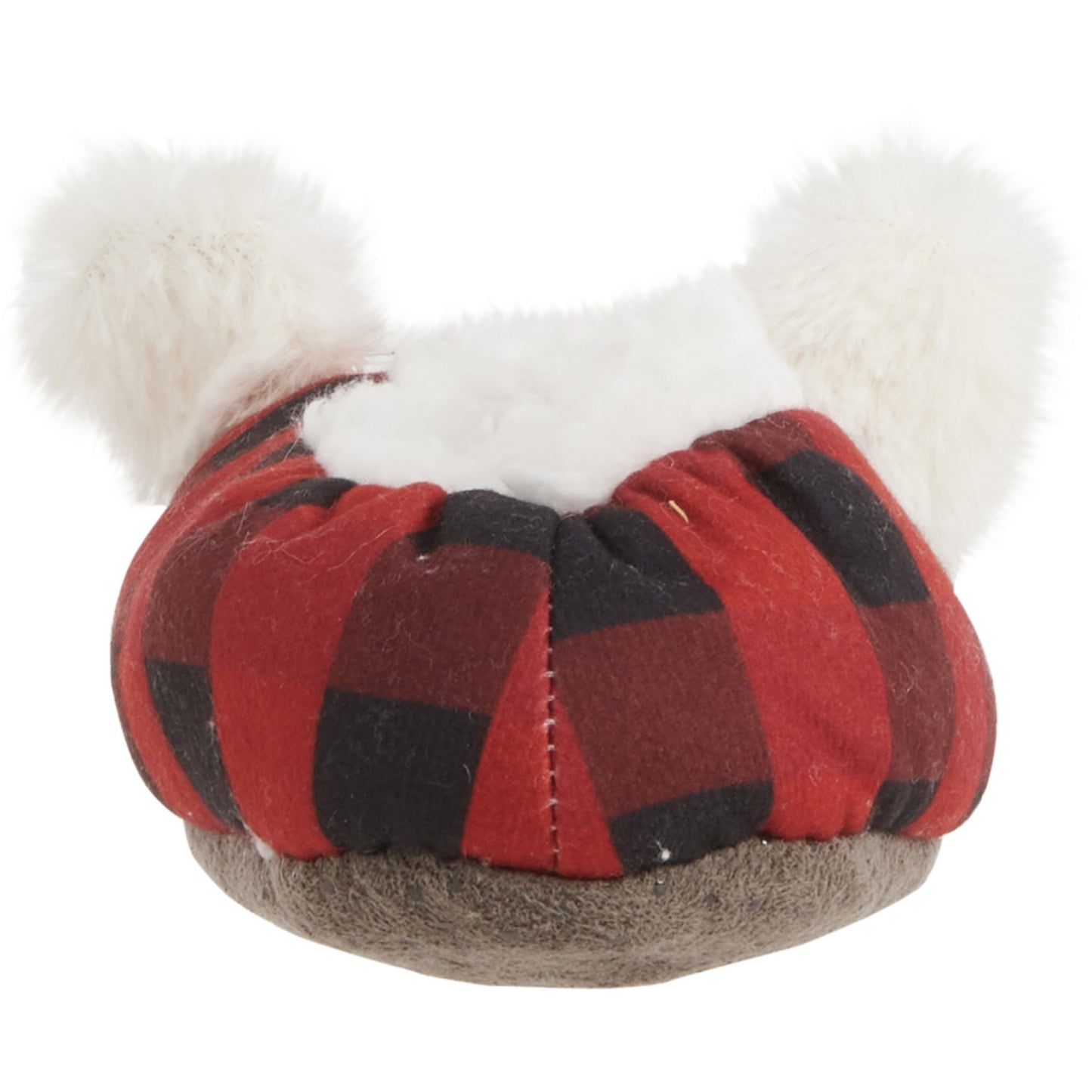 Rae Dunn Boys and Girls Little Bear Plush Faux Fur Lining Plaid Christmas Cozy Slippers