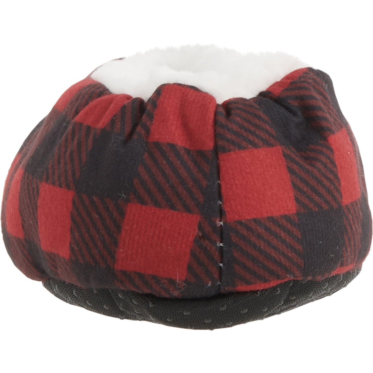 Rae Dunn Women's Merry, Santa Plaid Plush Faux Fur Christmas Cozy Slippers