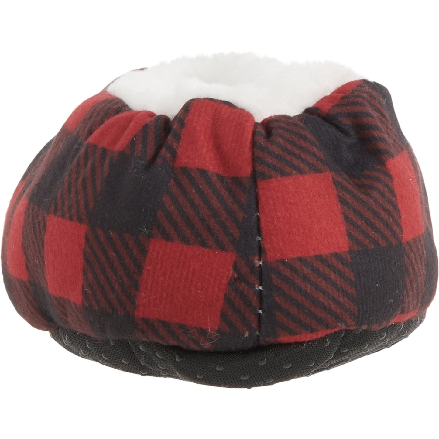 Rae Dunn Women's Merry Merry Plaid Plush Faux Fur Christmas Cozy Slippers