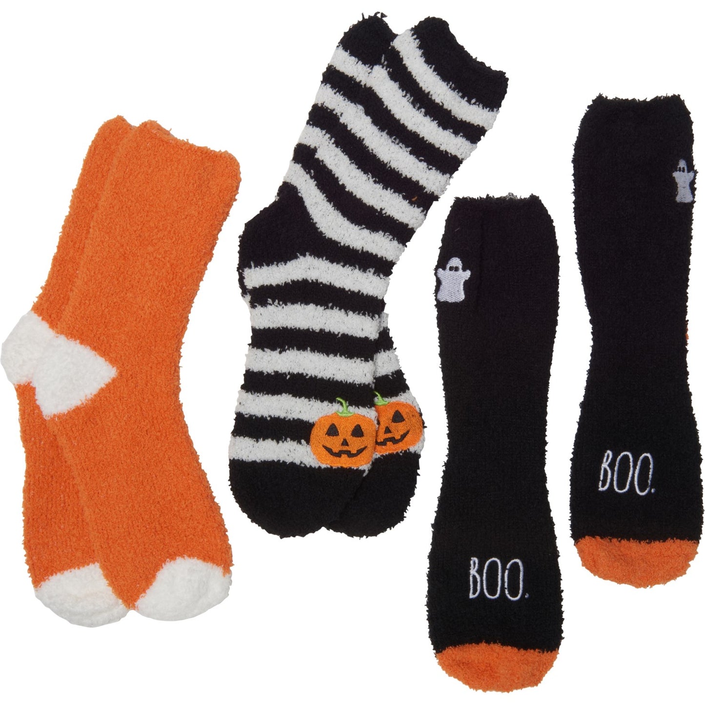 Rae Dunn Women's 3-Pack Soft Plush Halloween Candy Witch Cozy Crew Socks