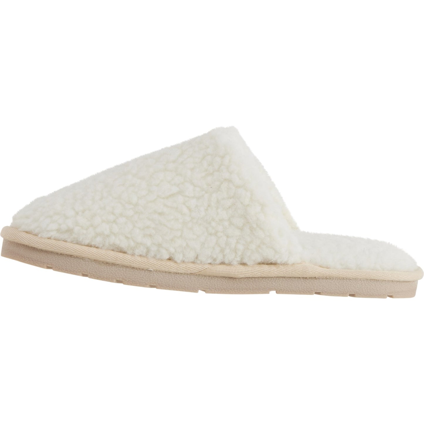 RJ FUZZIES Women's Curly Wool Cozy Scuff Slide-On Slippers