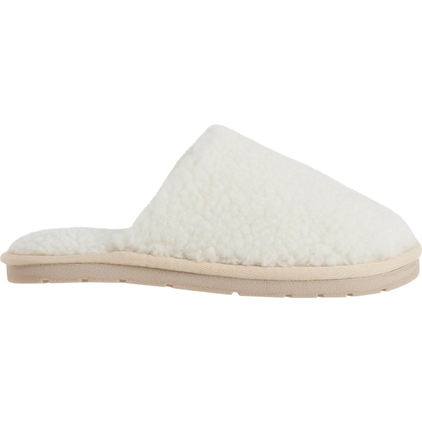RJ FUZZIES Women's Curly Wool Cozy Scuff Slide-On Slippers