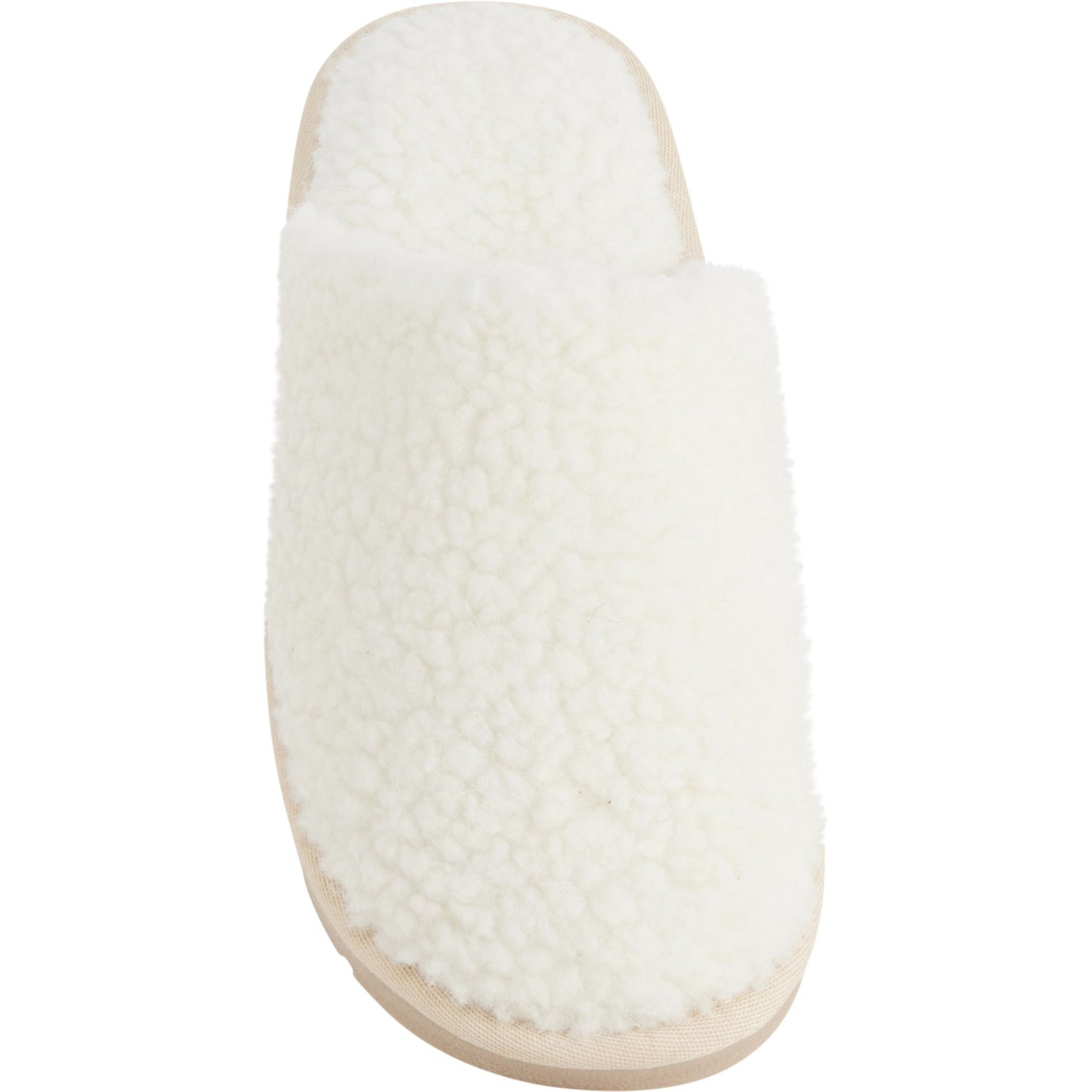 RJ FUZZIES Women's Curly Wool Cozy Scuff Slide-On Slippers