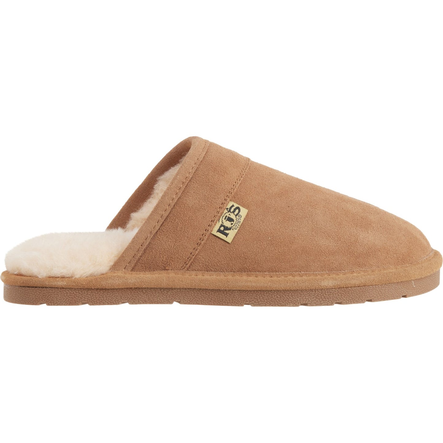 RJ FUZZIES Men's Cozy Wool Scuff Suede Comfort Slip-on Style Slippers