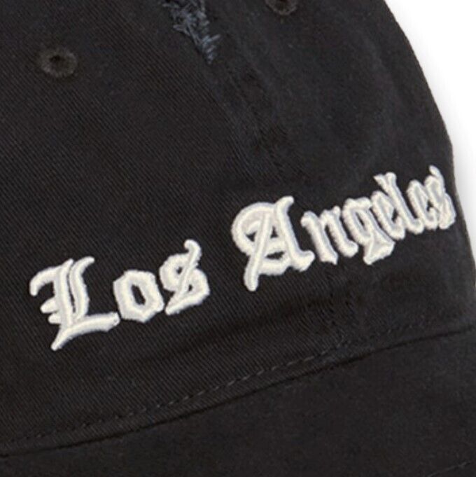 Steve Madden Distressed Cotton LA Los Angeles Dad Baseball Cap