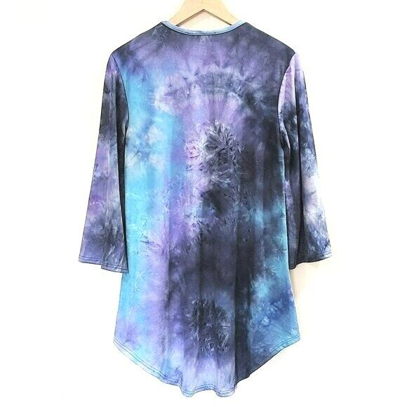 JORDAN TAYLOR Made In Usa Tie Dye 3/4 Sleeves Beach Cover-up