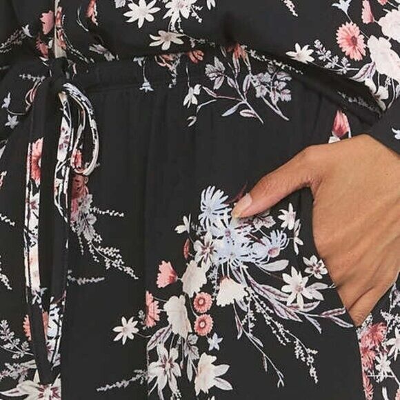 Flora Nikrooz Women's Plus Ultra Soft Floral Print PJ Cozy Notch Collar 2-piece Sleepwear Lounge Pajama Set