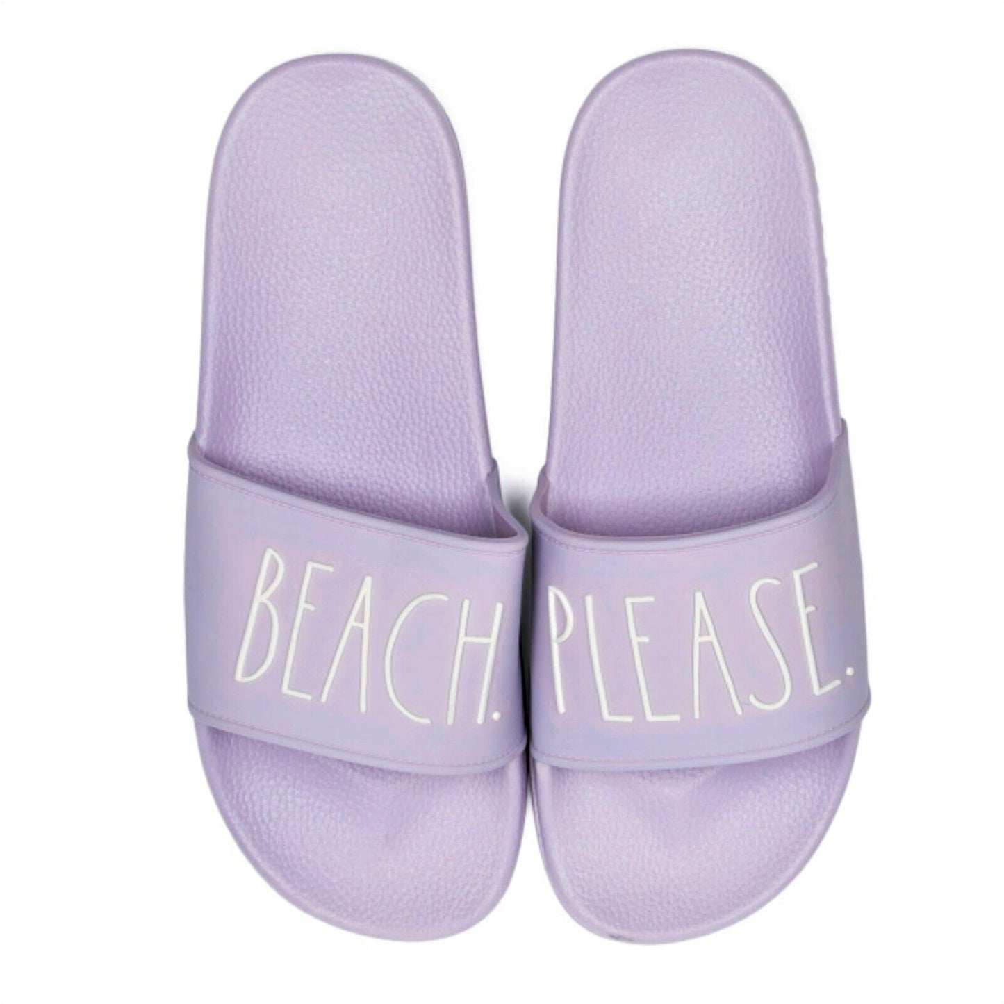 Rae Dunn Women's Good Vibes, Beach Please Slip On Casual Slide Sandals