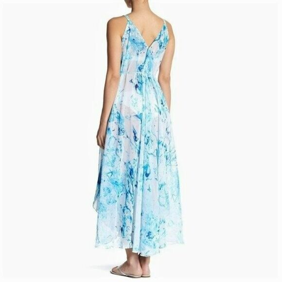 LA MODA Lux Hanky Hem Semi-sheer, Cover-up Beach Maxi Dress