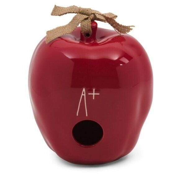 RAE DUNN A Plus Apple Ceramic Birdhouse