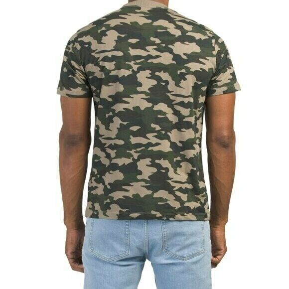 True Religion Men's Camo Print Arch Logo Tee Graphic Crew Neck T-Shirt
